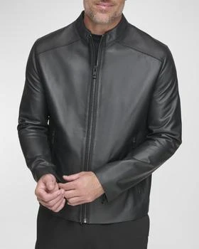 推荐Men's Corbio Matte Leather Racer Jacket商品