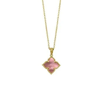 推荐Adornia Adornia Flower Mother of Pearl Necklace gold pink商品