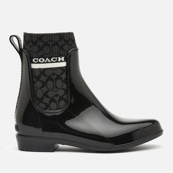 商品Coach | Coach Women's Rivington Signature Knit Rain Boots - Black,商家The Hut,价格¥662图片