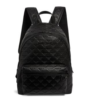 推荐Large Leather Embossed Backpack商品