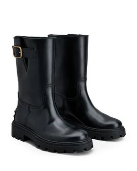 Tod's | Women's Pull On Buckled Moto Boots 
