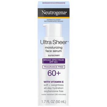 Neutrogena | Ultra Sheer Moisturizing Serum, Vitamin E, SPF 60+商品图片,