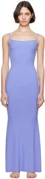 SKIMS | Blue Soft Lounge Long Slip Dress,商家SSENSE HK,价格¥406