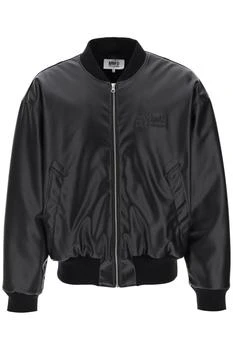 推荐Faux Leather Bomber Jacket商品