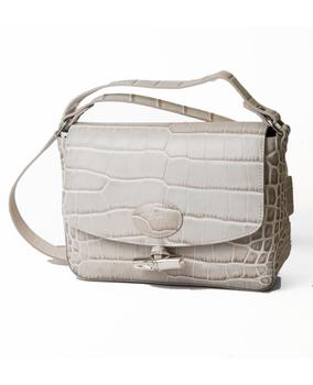 product Longchamp Roseau Sac Porté Travers Ivory Croc-Embossed Leather Women's Crossbody Bag L2079924238 image