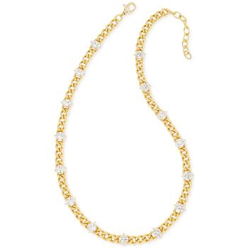 商品Kendra Scott | 14k Gold-Plated Cubic Zirconia Chain Strand Necklace, 18" + 3" extender,商家Macy's,价格¥859图片