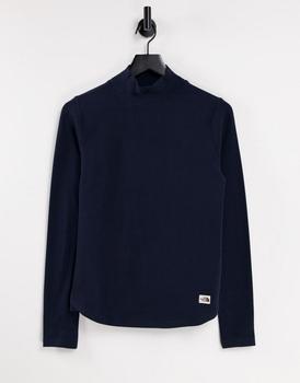 推荐The North Face Heritage Label Polar long sleeve t-shirt in navy商品