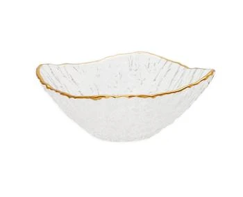 Classic Touch Decor | Set of 4 Glass Square Soup Bowls with Gold Rim,商家Premium Outlets,价格¥544