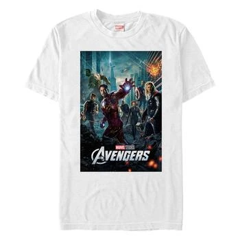 推荐Marvel Men's Avengers Action Group Shot Poster Short Sleeve T-Shirt商品