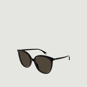 推荐Sunglasses with gold rim BLACK Gucci商品