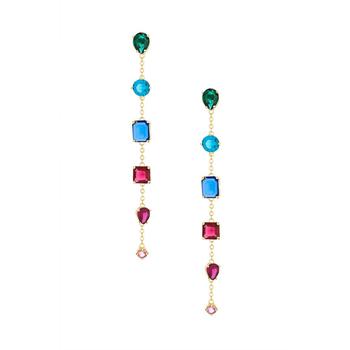 商品Ettika Jewelry | 18K Gold Plated Rainbow Candy Drop Earrings,商家Macy's,价格¥501图片