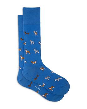 Paul Smith | Men's Waldo Cotton Blend Dogs Mid Calf Socks商品图片,独家减免邮费