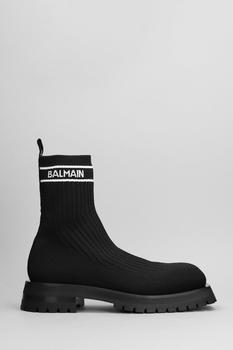 Balmain | Balmain Combat Boots In Black Polyester - Men商品图片,9.5折