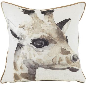 推荐Evans Lichfield Safari Giraffe Cushion Cover (White/Brown) (One Size)商品