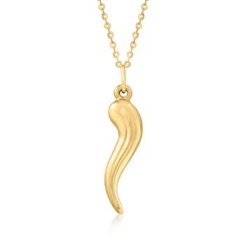 商品Canaria 10kt Yellow Gold Italian Horn Pendant Necklace,商家Premium Outlets,价格¥803图片