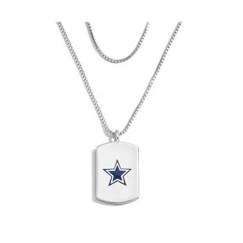 WEAR by Erin Andrews | Women's x Baublebar Dallas Cowboys Silver Dog Tag Necklace,商家Macy's,价格¥325