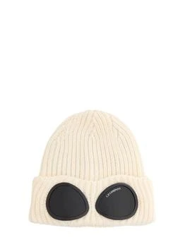 C.P. Company | Wool Rib Knit Beanie W/goggles,商家LUISAVIAROMA,价格¥581