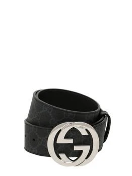 推荐4cm Gg Supreme Canvas & Leather Belt商品