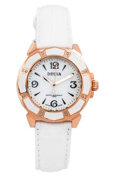 推荐Lily Leather Strap Diamond Bezel Watch, 33mm x 36mm - 0.08 ctw商品