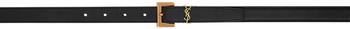 ysl腰带怎么选, Yves Saint Laurent | Black & Gold Narrow Monogram Belt商品图片 
