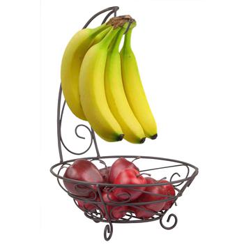 商品Home Basics | Home Basics Scroll Collection Steel Fruit Basket With Banana Tree, Bronze,商家Premium Outlets,价格¥179图片