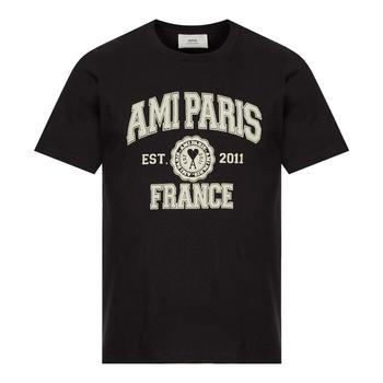 推荐Ami Paris France T-Shirt - Black商品