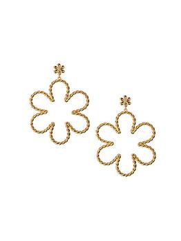 商品Luv AJ | Daisy 14K Gold-Plated & Cubic Zirconia Rope Earrings,商家Saks Fifth Avenue,价格¥507图片
