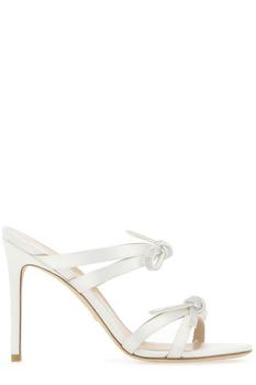 stuart weitzman凉鞋, Stuart Weitzman | Stuart Weitzman Bow-Detail Crystal-Embellished Heel Sandals商品图片 7.6折