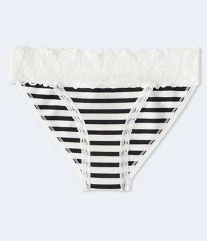 Aeropostale | Aeropostale Striped Lace-Trim Bikini 5.0折