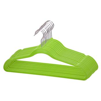 商品Home Basics | Home Basics 10 Piece Velvet Hanger, Green,商家Premium Outlets,价格¥101图片