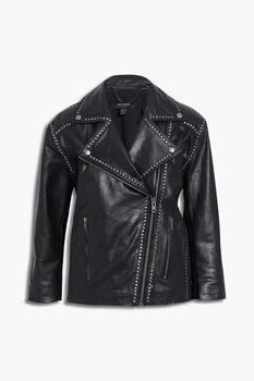 推荐Talia studded leather biker jacket商品