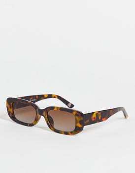 ASOS | ASOS DESIGN mid square sunglasses in tort商品图片,8.7折