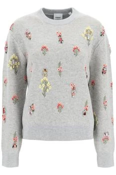 Burberry | 'LORENA' PULLOVER WITH FLORAL EMBROIDERY AND CRYSTALS 5.9折