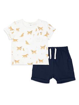 product Baby Boy's 2-Piece Retriever Print T-Shirt & Shorts Set image