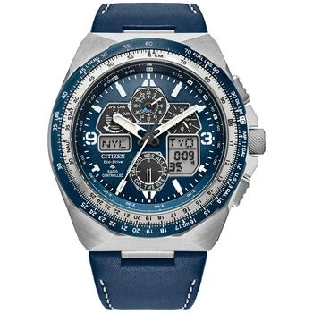 Citizen | Eco-Drive Men's Chronograph Promaster Skyhawk Blue Leather Strap Watch 46mm 9折×额外8.5折, 额外八五折
