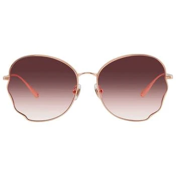推荐Chloe Red Gradient Irregular Ladies Sunglasses BL7105 A32 58商品