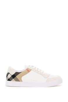 burberry鞋新款, Burberry | Burberry leather and check fabric new reeth sneakers商品图片 7.7折