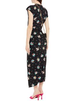 商品Paco Rabanne | Draped floral-print stretch-jersey midi dress,商家THE OUTNET US,价格¥1824图片
