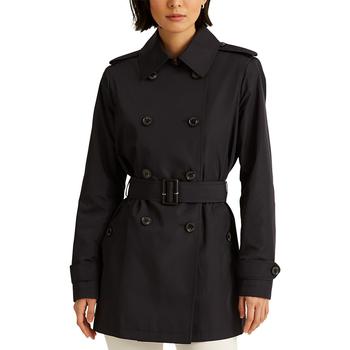 ralph lauren 女, Ralph Lauren | Women's Petite Double-Breasted Belted Trench Coat, Created for Macy's商品图片 