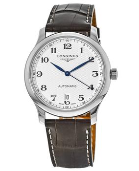 加拿大watchmaxx, Longines | Longines Master Collection Automatic 38.5mm Silver Dial Leather Strap Men's Watch L2.628.4.78.3商品图片 6.6折