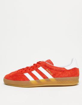 Adidas | adidas Originals Gazelle Indoor trainers in red with gum sole商品图片,8.5折