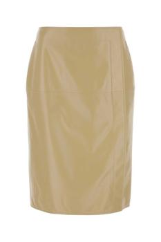 Bottega Veneta | Bottega Veneta High-Rise Leather Midi Skirt商品图片,额外9折, 额外九折