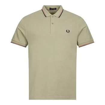 推荐Fred Perry Twin Tipped Polo Shirt - Seagrass / French Navy商品