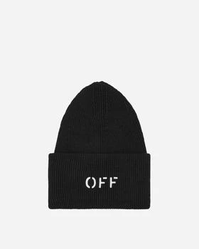 推荐Off Stamp Loose Knit Beanie Black / White商品