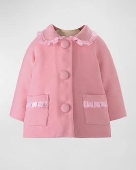 Rachel Riley | Girl's Pink Ribbon Trim Jacket, Size 6M-24M,商家Neiman Marcus,价格¥1121