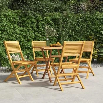 vidaXL | Folding Patio Chairs 4 pcs 18.5"x24.4"x35.4" Solid Wood Teak,商家Premium Outlets,价格¥2859