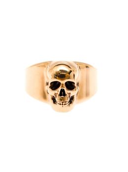推荐Alexander McQueen Skull Signet Logo Detailed Ring商品