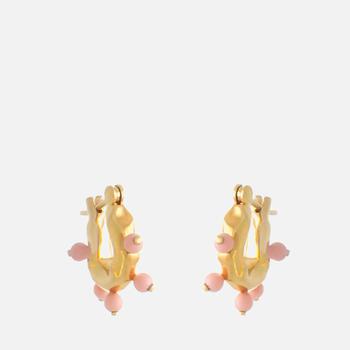 推荐Joanna Laura Constantine Mini Wave Enamel and Gold-Tone Hoop Earrings商品