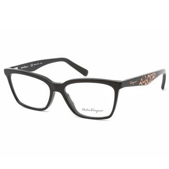 推荐Salvatore Ferragamo Women's Eyeglasses - Black Rectangular Full-Rim Frame | SF2904 001商品