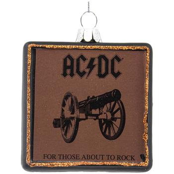 商品Kurt Adler | AC-DC For Those About To Rock Cover Album Glass Ornament,商家Macy's,价格¥81图片